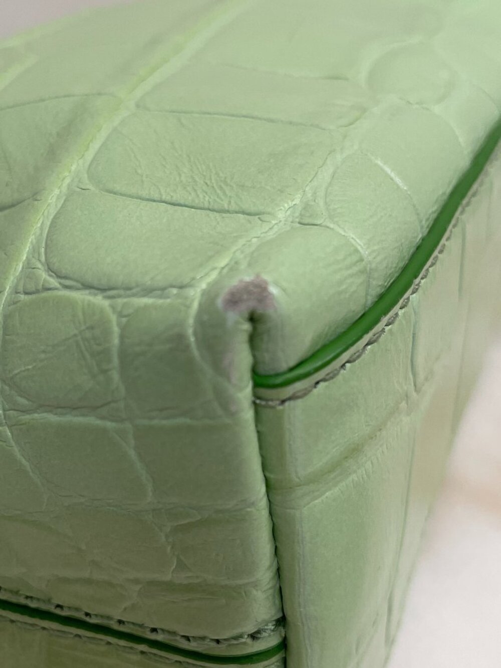 STAUD Scotty Crocodile Embossed Leather Hobo bag in Agave (Light Green) - Picture 10 of 15
